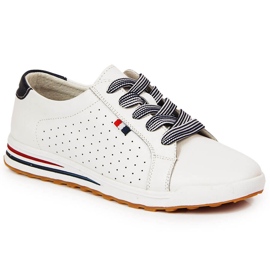 Baskets blanches en cuir pour femme Filippo