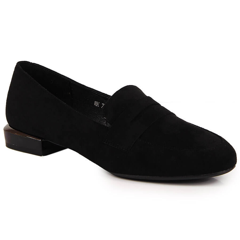 Chaussures pour femmes noires, mocassins par Sergio Leone le noir