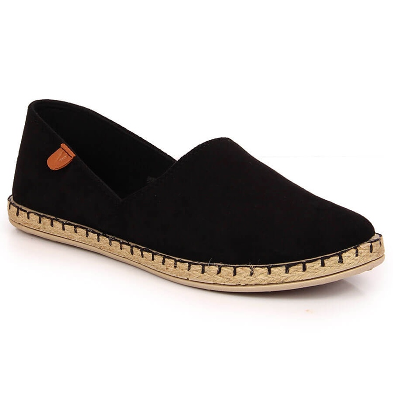 Espadrilles femme Vinceza noires avec découpe le noir
