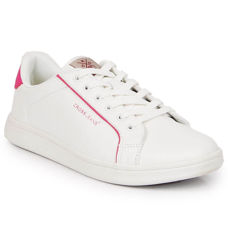 Baskets blanches pour femmes avec cuir écologique Cross Jeans JJ2R4024C