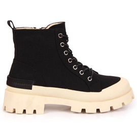 S.Barski Baskets noires pour femmes DA sur la plateforme le noir S.Barski Baskets noires pour femmes DA sur la plateforme le noir