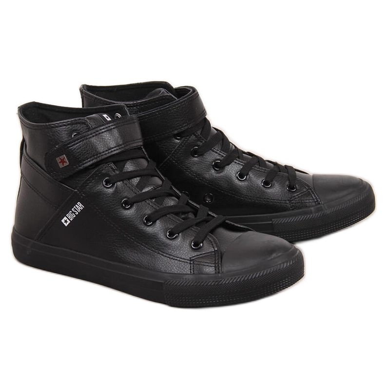 Baskets noires pour hommes hautes avec velcro Big Star Y174020 le noir