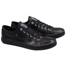 Baskets homme en cuir écologique noir Big Star V174345