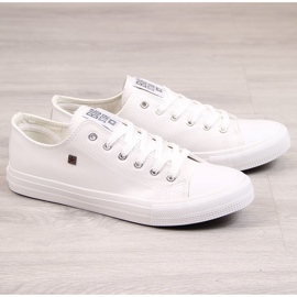 Baskets homme en cuir écologique blanc Big Star V174347 blanche