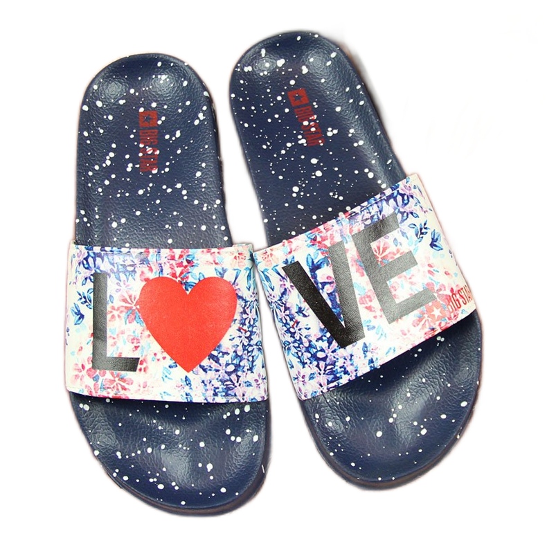 Chaussons de plage caoutchouc femme bleu marine Big Star Chaussons de plage caoutchouc femme bleu marine Big Star