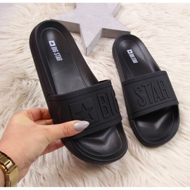 Chaussons de plage en caoutchouc noir Big Star DD274A271 le noir