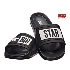 Chaussons de plage en caoutchouc noir Big Star DD274A266