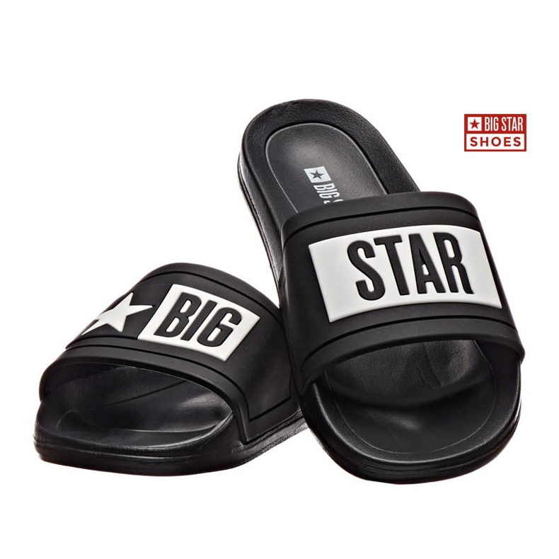 Chaussons de plage en caoutchouc noir Big Star DD274A266 le noir