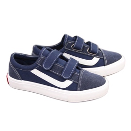 Baskets enfant Atletico bleu marine à scratch