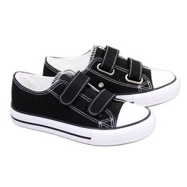 Baskets enfant Atletico noires à scratch noir le noir Baskets enfant Atletico noires à scratch noir le noir