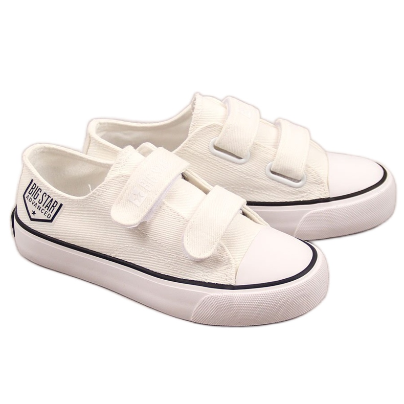 Baskets blanches pour enfant avec velcro Big Star FF374061