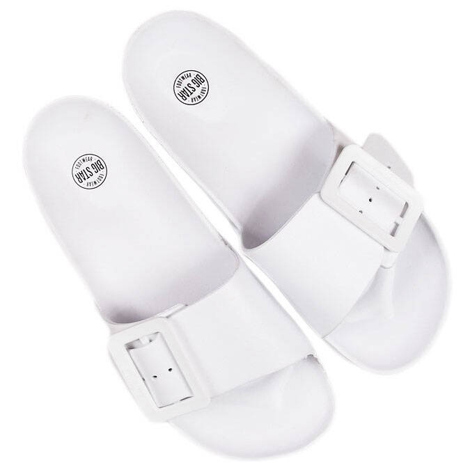 Chaussons de plage mousse blanc femme Big Star FF274A391 blanche