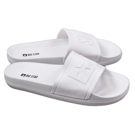 Chaussons de plage homme en caoutchouc blanc Big Star DD174687SS20
