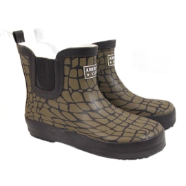 Galoches enfant American Club kaki vert