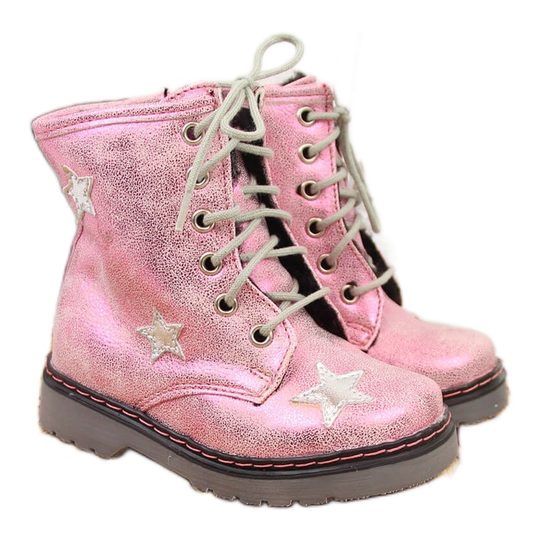 Bottes pour filles isolées roses Kornecki 6216