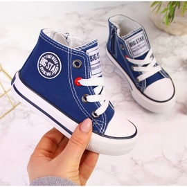 Baskets pour enfants avec une cheville, bleu marine Big Star HH374085 Baskets pour enfants avec une cheville, bleu marine Big Star HH374085