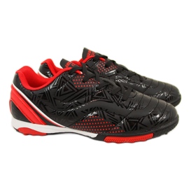 Chaussures de sport turf enfant American Club noir et rouge noir/rouge