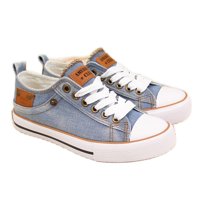 Baskets enfant American Club bleu denim bleu Baskets enfant American Club bleu denim bleu