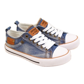 Baskets basses enfant American Club bleu marine