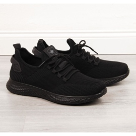 Chaussures de sport pour hommes avec filet noir NEWS le noir Chaussures de sport pour hommes avec filet noir NEWS le noir
