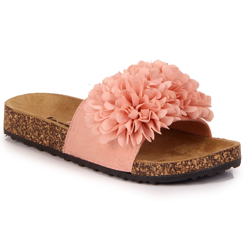 Chaussons femme avec une fleur, rose Jezzi Chaussons femme avec une fleur, rose Jezzi