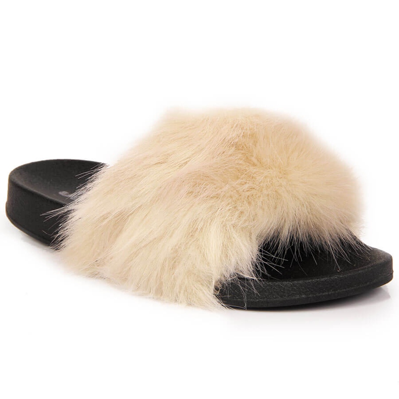 Chaussons Jezzi beiges femme avec fourrure Chaussons Jezzi beiges femme avec fourrure