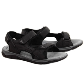 Sandales de sport pour hommes American Club noires avec velcro