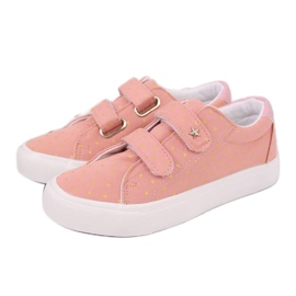 Baskets pour fille avec velcro étoiles roses Atletico