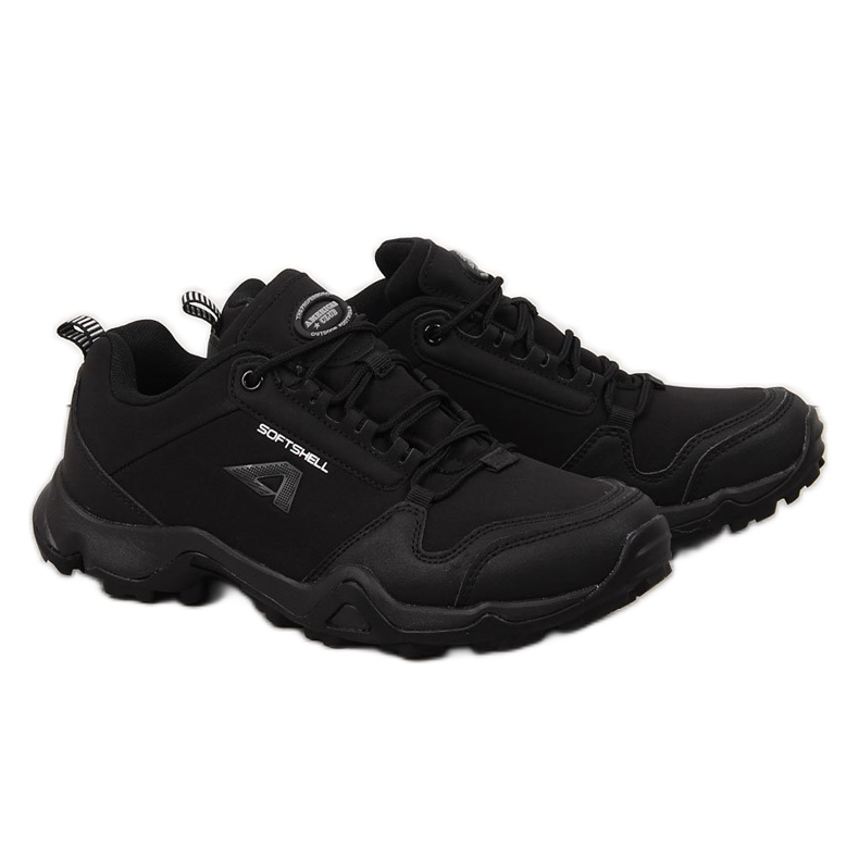Chaussures de trekking imperméables American Club noires pour homme le noir