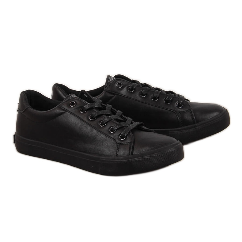 Baskets basses en cuir écologique noir pour hommes Big Star II174029 le noir Baskets basses en cuir écologique noir pour hommes Big Star II174029 le noir