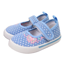 Ballerines velcro à pois Atletico bleus Ballerines velcro à pois Atletico bleus