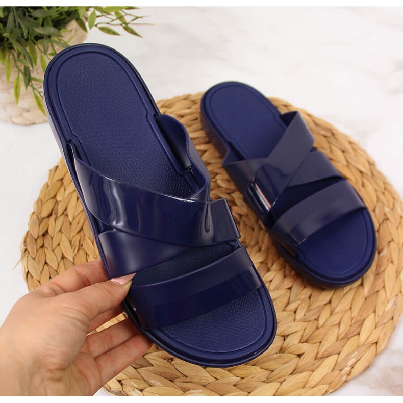Chaussons de piscine femme Atletico bleu marine