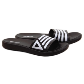 Chaussons de piscine noirs Atletico blanc