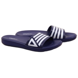 Chaussons de piscine Atletico bleu marine et blanc