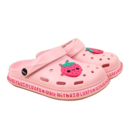 Chaussons mousse fille Atletico rose pour la piscine