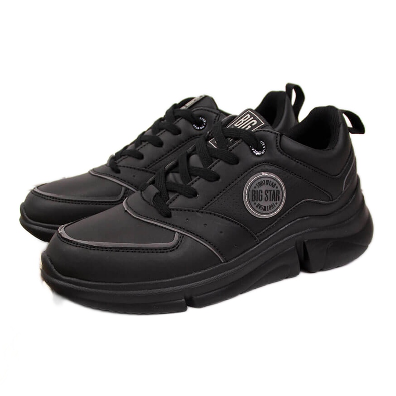 Chaussures de sport pour femmes sur la plate-forme noire Big Star II274313 le noir