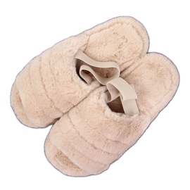 Chaussons home femme beige fourrure Seastar Chaussons home femme beige fourrure Seastar