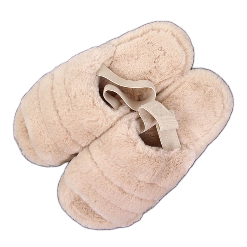 Chaussons home femme beige fourrure Seastar