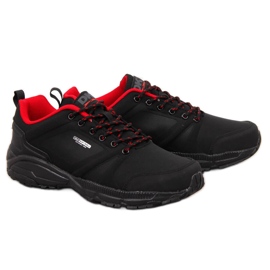 Chaussures de sport de trekking imperméables DK noires et rouges
