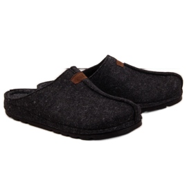 Chaussons homme feutre noir chaussons Panto Fino II167010 le noir