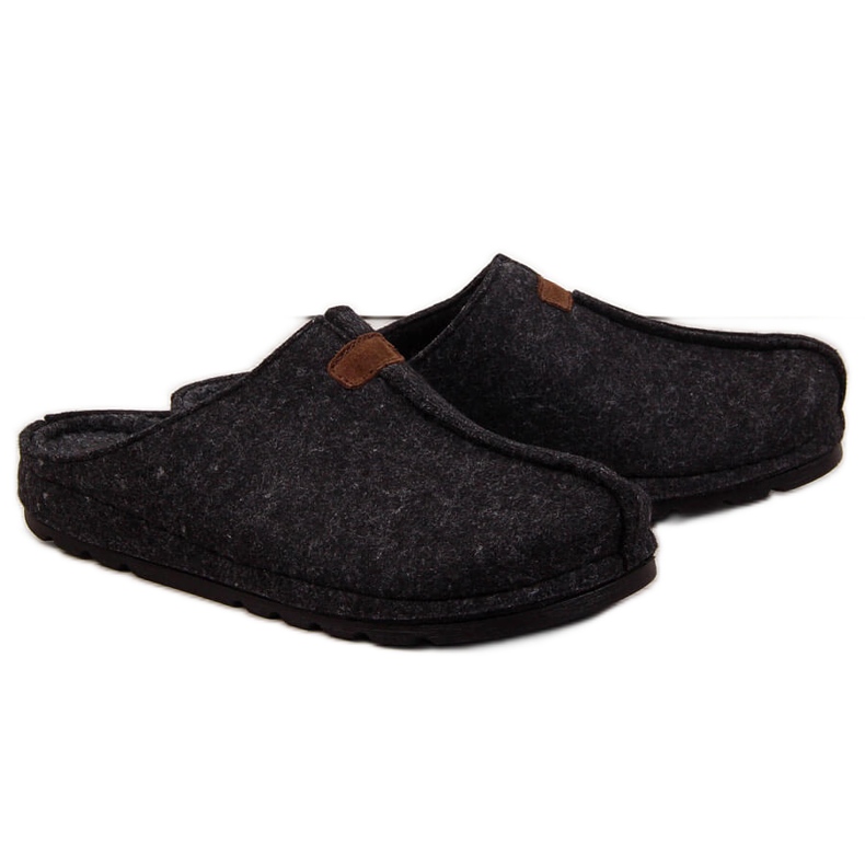 Chaussons homme feutre noir chaussons Panto Fino II167010 le noir