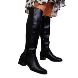 Bottes pour femmes Filippo noires sur un bloc