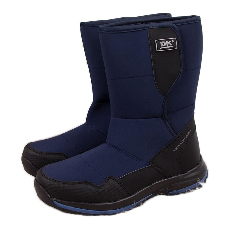 Bottes de neige imperméables pour femmes avec fermeture scratch bleu marine DK