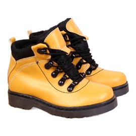 Bottines pour garçons chaudes camel Kornecki 6737 jaune