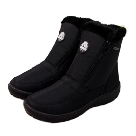 Bottes de neige isolées imperméables pour femmes noir Galop le noir