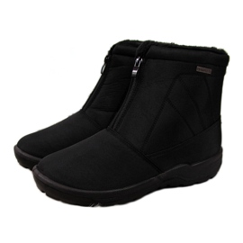 Bottes de neige isolées imperméables pour femmes noir Galop le noir