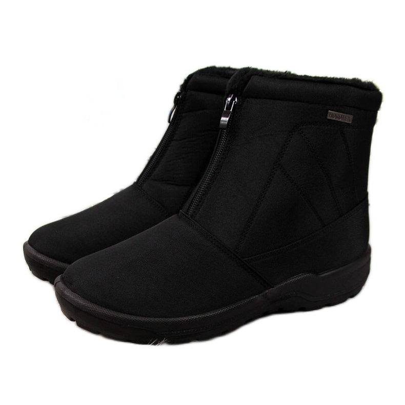 Bottes de neige isolées imperméables pour femmes noir Galop le noir