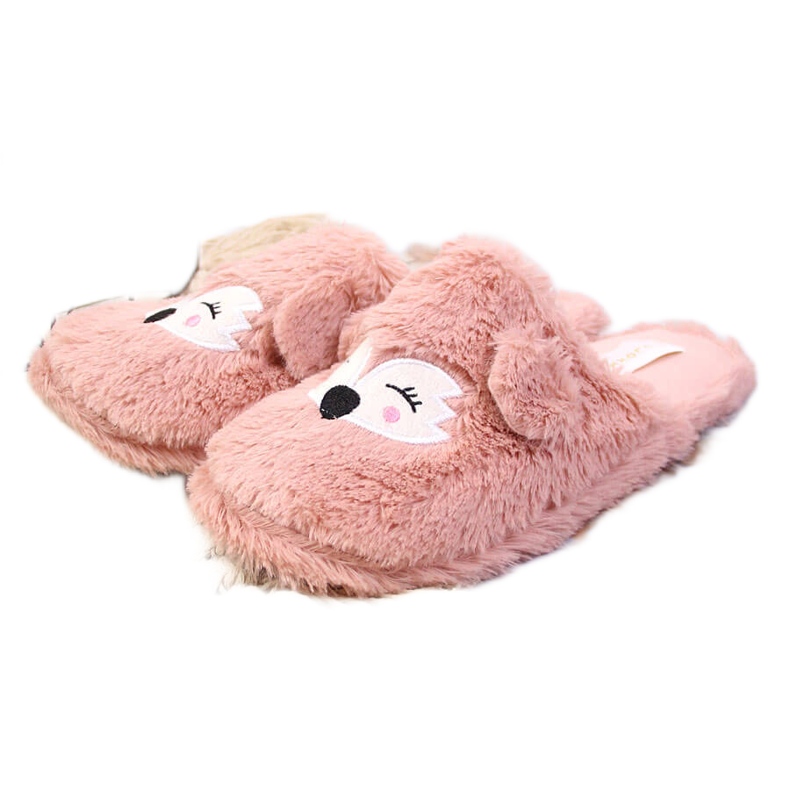 Chaussons fourrure femme avec oreilles rose Cloxx Chaussons fourrure femme avec oreilles rose Cloxx