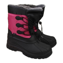 Bottes de neige isolées imperméables pour femmes rose Gallop noir