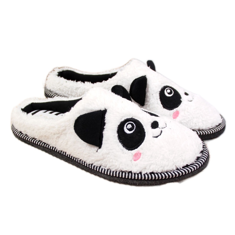 Chaussons femme animaux domestiques panda Galop blanche